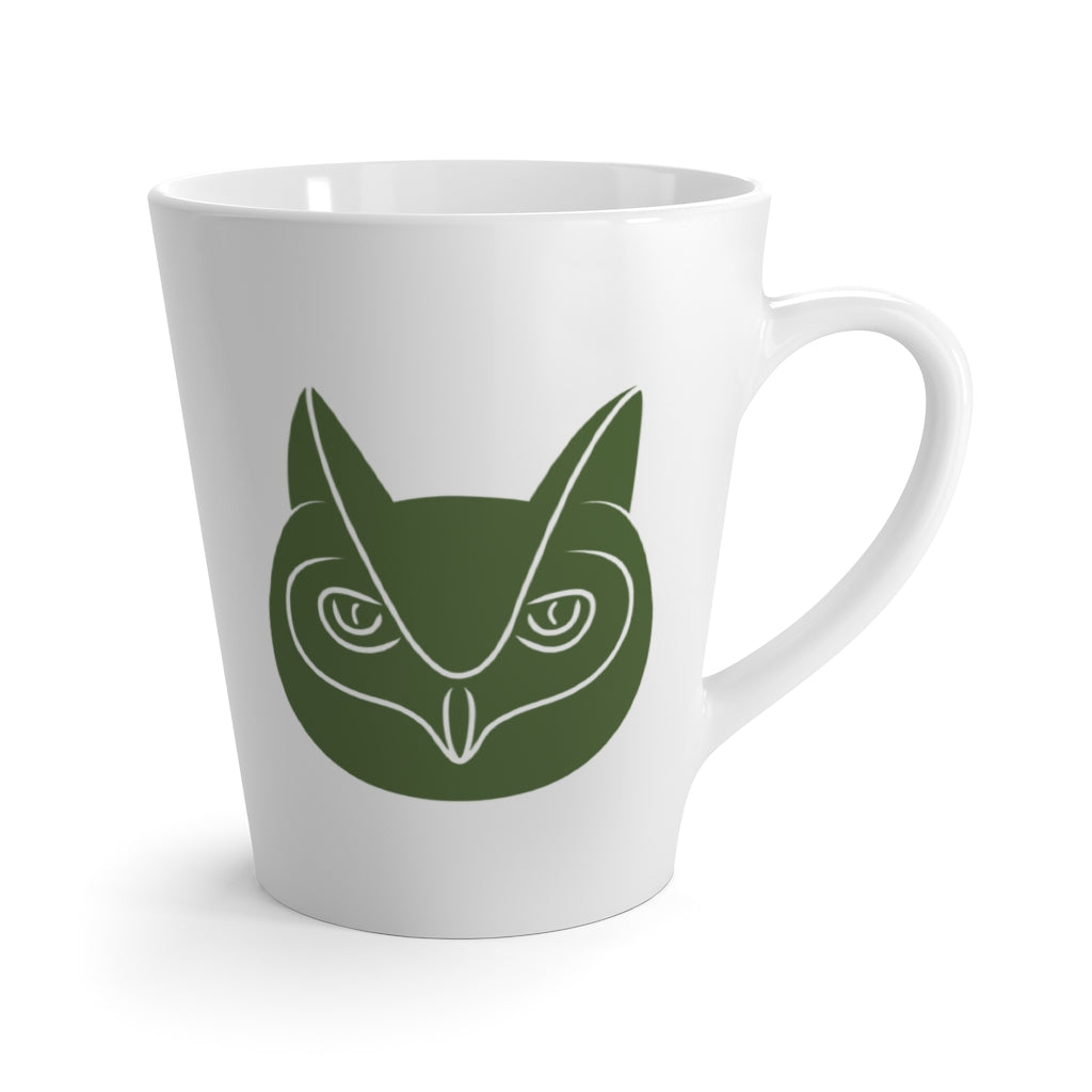 The Wise Old Green Owl Latte Mug