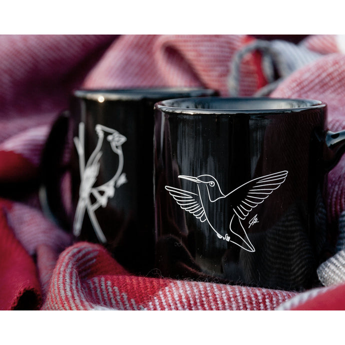 JD's Mug Shoppe's hummingbird coffee mug