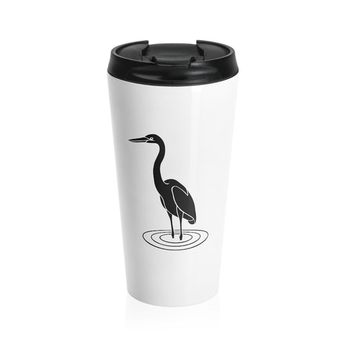 heron stainless steel travel mug