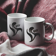 Load image into Gallery viewer, JD&#39;s Mug Shoppe&#39;s spooky ghost coffee mugs
