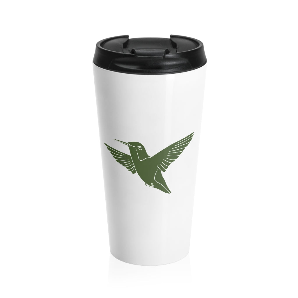 Stainless Steel Travel Mug | Green Hummingbird