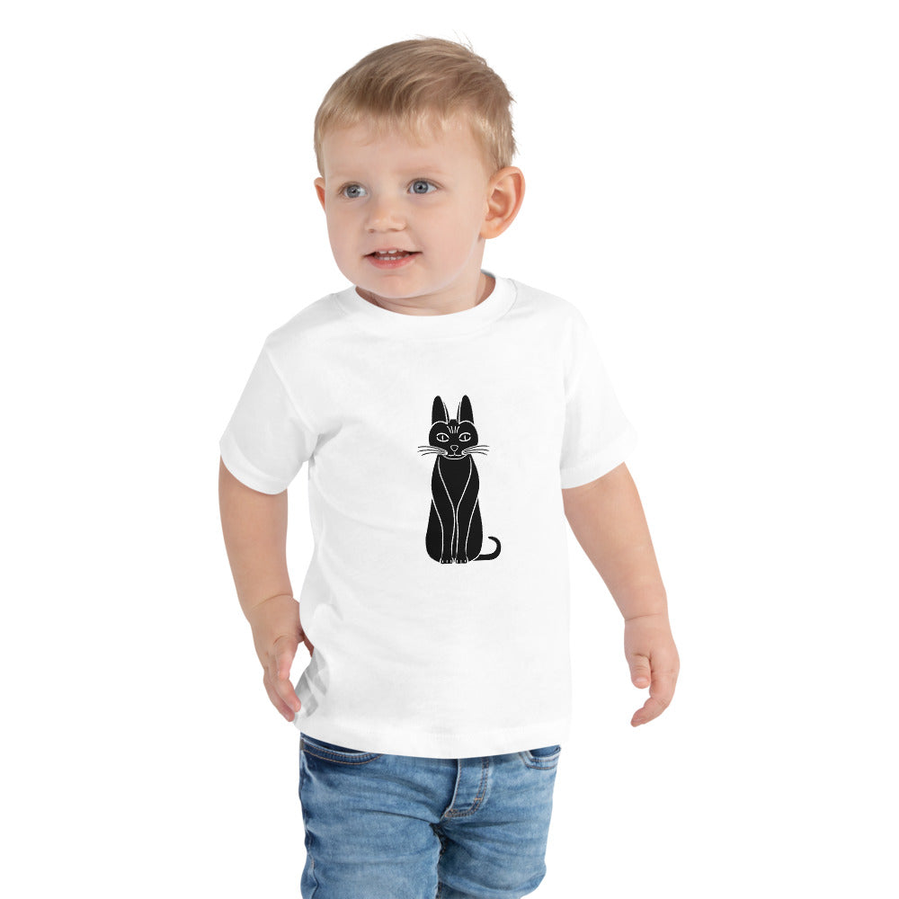 Toddler Short Sleeve Tee | Cat Design
