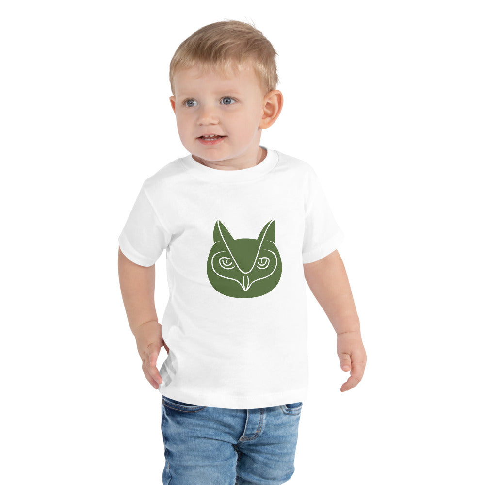 Toddler Short Sleeve Tee | White Shirt with Owl