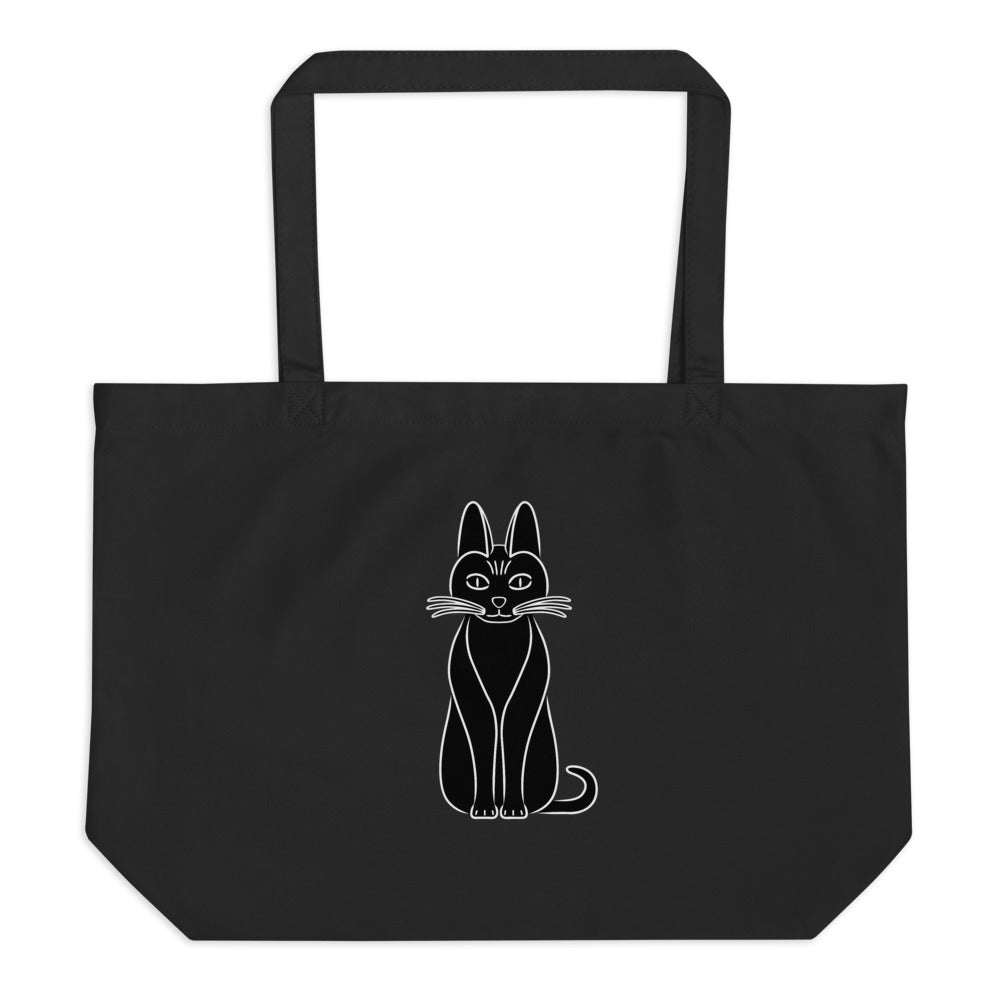Large Organic Tote Bag | Cat