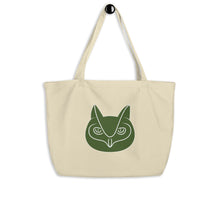 Load image into Gallery viewer, Large Organic Tote Bag | Green Owl
