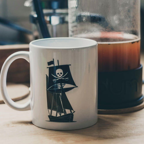 Morning Coffee with pirate coffee mug
