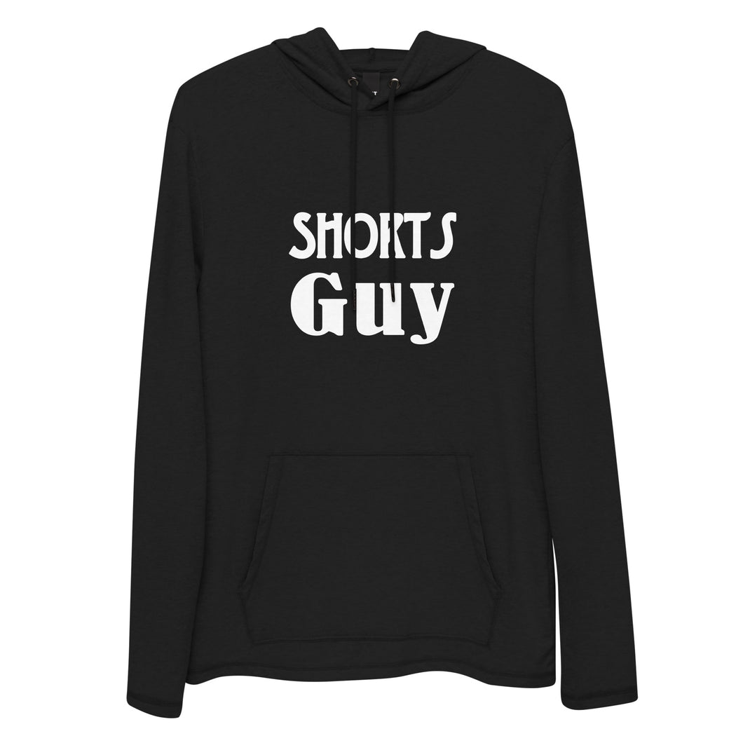 Black Shorts Guy lightweight hoodie by JD's Mug Shoppe