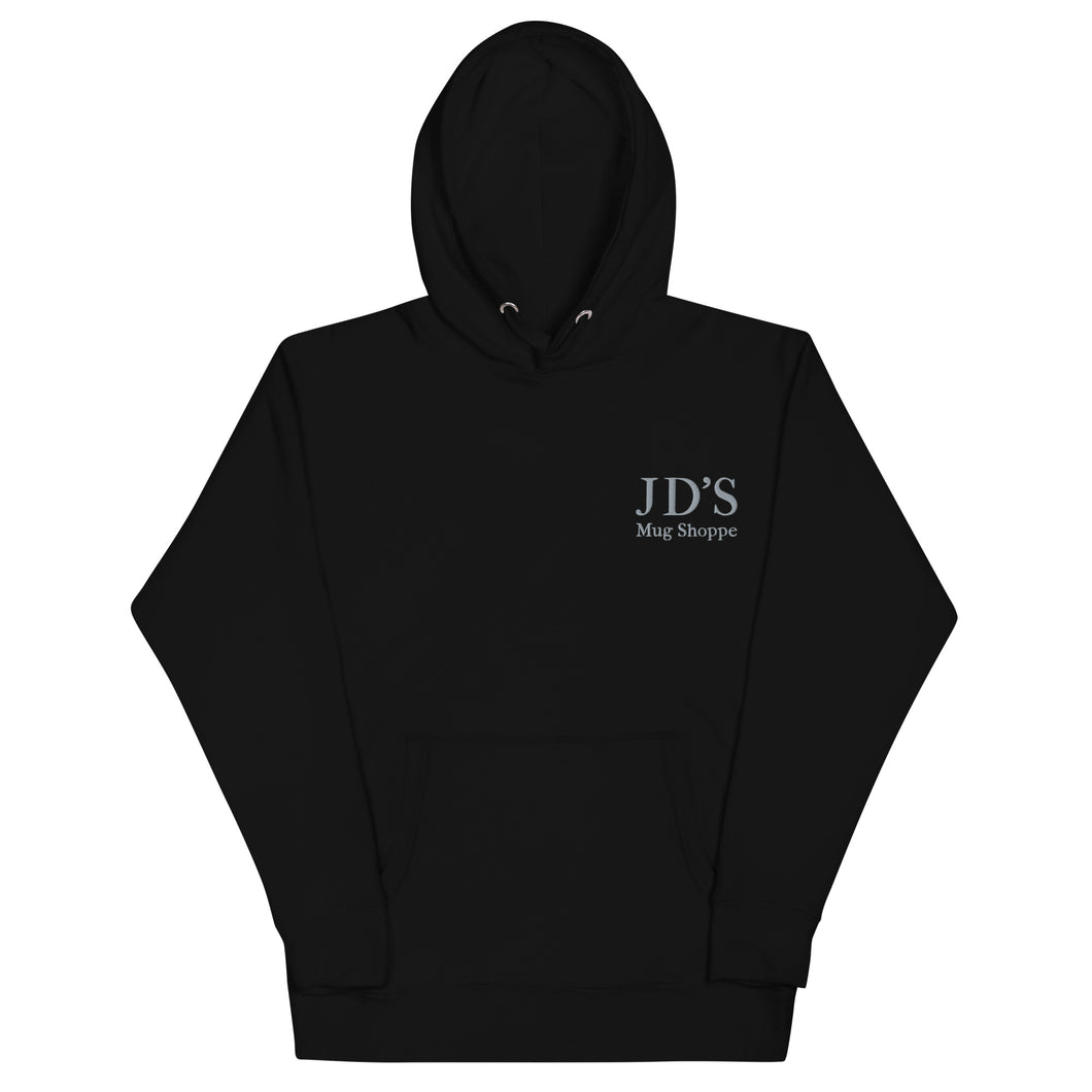 Black JD's Mug Shoppe hoodie
