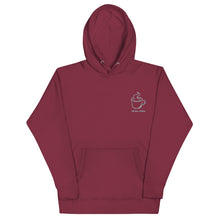 Load image into Gallery viewer, Maroon &quot;all the coffee&quot; hoodie by JD&#39;s Mug Shoppe
