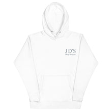 Load image into Gallery viewer, White JD&#39;s Mug Shoppe hoodie
