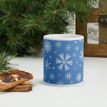 Load image into Gallery viewer, 11oz Falling Snow coffee mug by JD&#39;s Mug Shoppe
