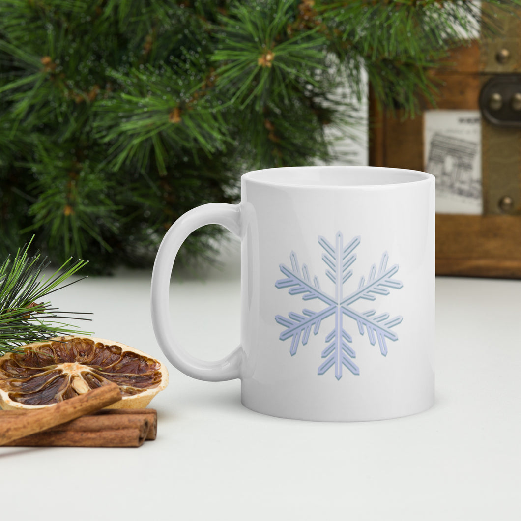 Snowflake coffee mug by JD's Mug Shoppe