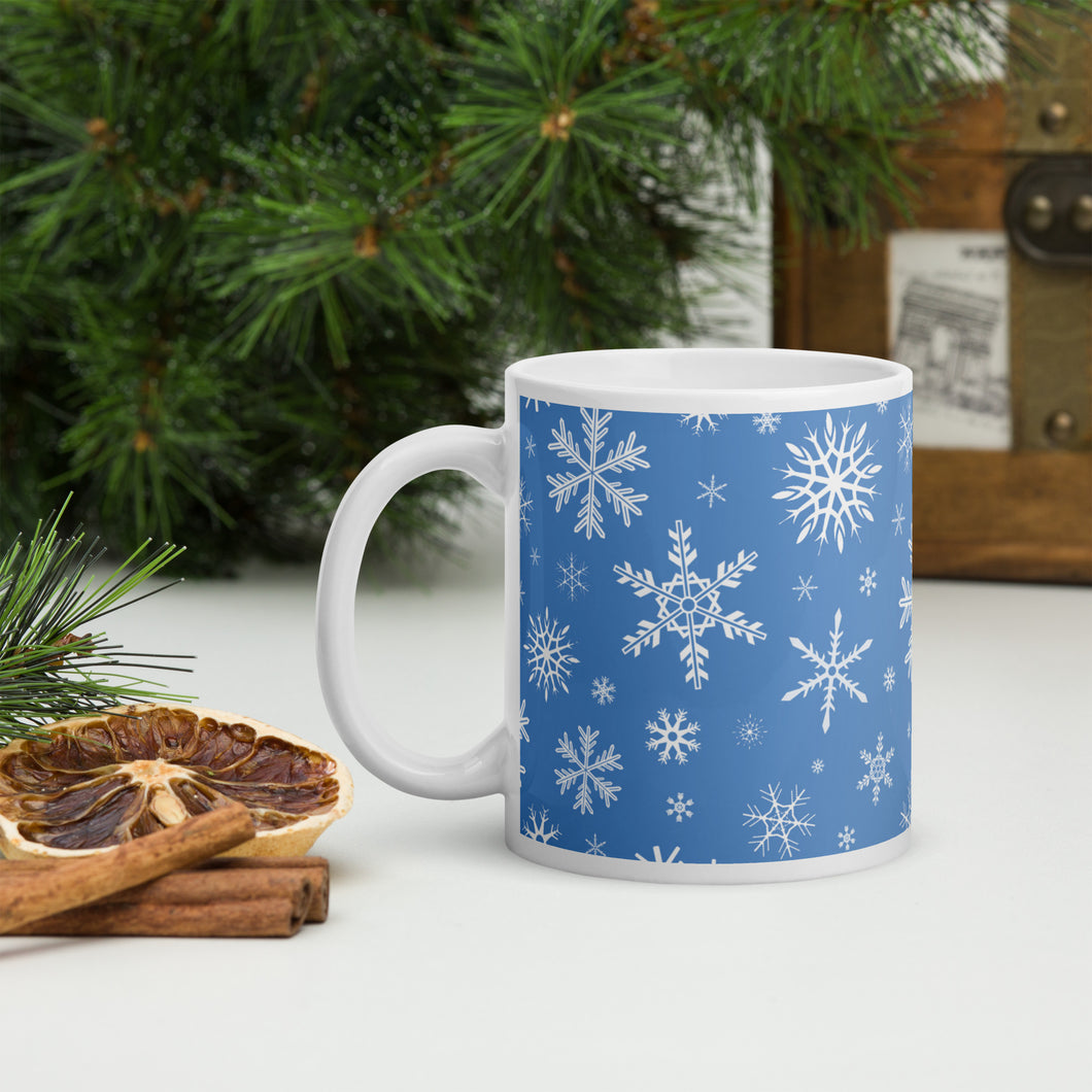 11oz Falling Snow coffee mug by JD's Mug Shoppe