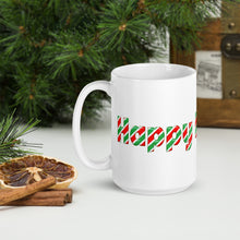 Load image into Gallery viewer, Coffee Mug with the text styled to look like Candy Cane
